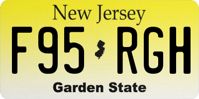 NJ license plate F95RGH