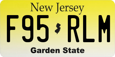 NJ license plate F95RLM