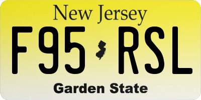 NJ license plate F95RSL