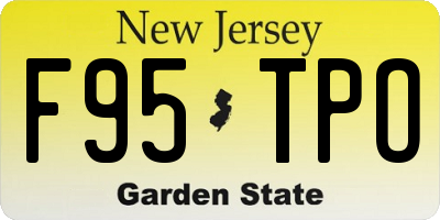 NJ license plate F95TPO