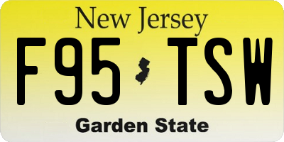 NJ license plate F95TSW