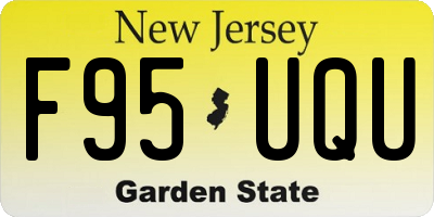 NJ license plate F95UQU