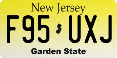 NJ license plate F95UXJ