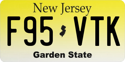 NJ license plate F95VTK