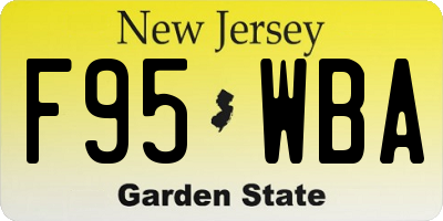 NJ license plate F95WBA