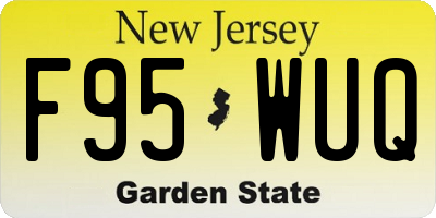 NJ license plate F95WUQ