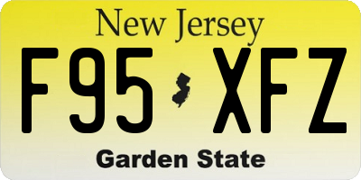 NJ license plate F95XFZ