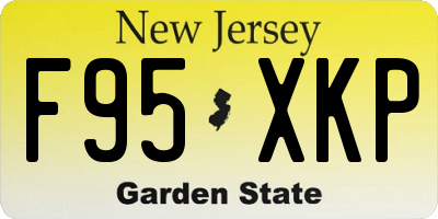 NJ license plate F95XKP