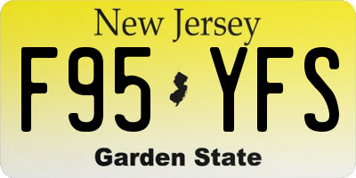 NJ license plate F95YFS