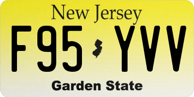 NJ license plate F95YVV