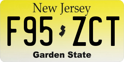 NJ license plate F95ZCT