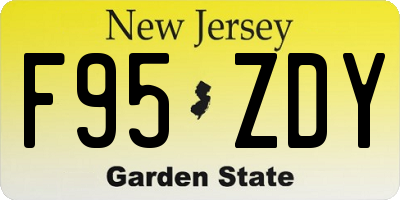 NJ license plate F95ZDY