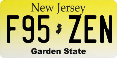 NJ license plate F95ZEN