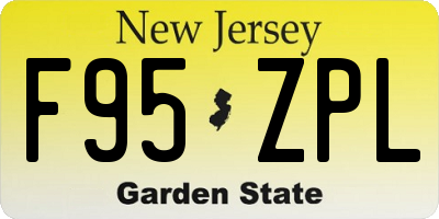 NJ license plate F95ZPL