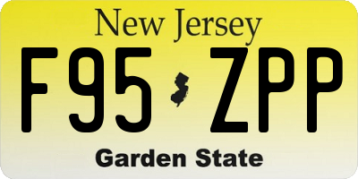 NJ license plate F95ZPP