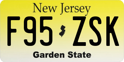 NJ license plate F95ZSK
