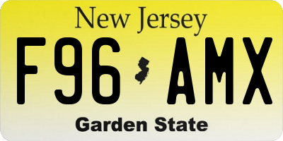 NJ license plate F96AMX