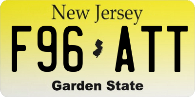 NJ license plate F96ATT