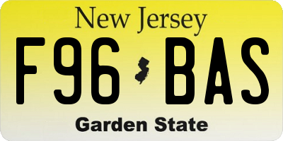 NJ license plate F96BAS