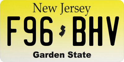 NJ license plate F96BHV
