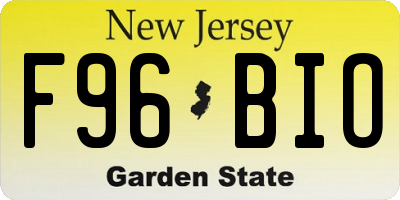 NJ license plate F96BIO