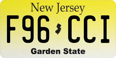 NJ license plate F96CCI