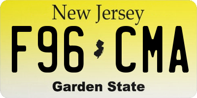 NJ license plate F96CMA