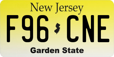 NJ license plate F96CNE