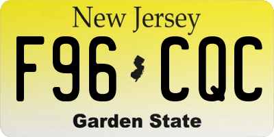 NJ license plate F96CQC