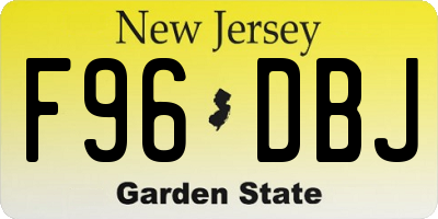NJ license plate F96DBJ