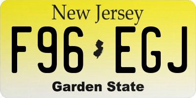 NJ license plate F96EGJ