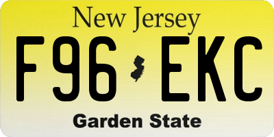 NJ license plate F96EKC