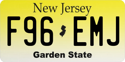 NJ license plate F96EMJ