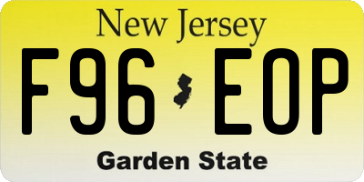 NJ license plate F96EOP