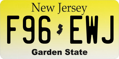 NJ license plate F96EWJ