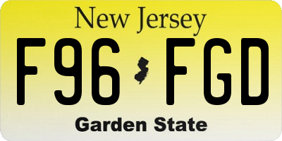 NJ license plate F96FGD