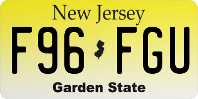 NJ license plate F96FGU