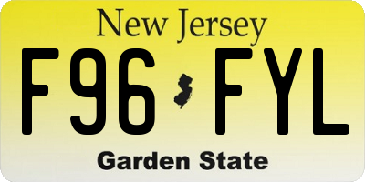 NJ license plate F96FYL