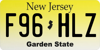 NJ license plate F96HLZ