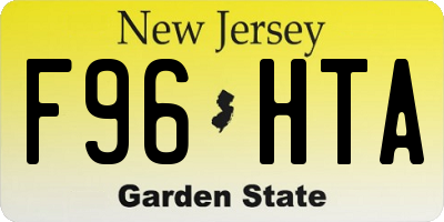 NJ license plate F96HTA