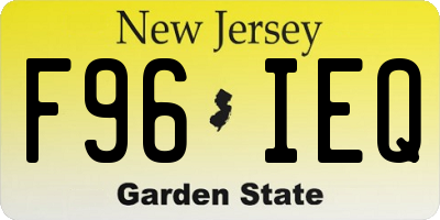 NJ license plate F96IEQ