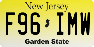 NJ license plate F96IMW
