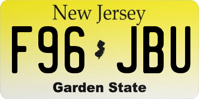 NJ license plate F96JBU