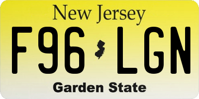 NJ license plate F96LGN