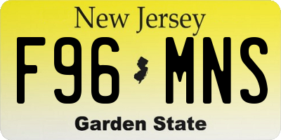 NJ license plate F96MNS