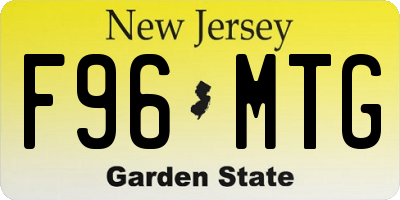 NJ license plate F96MTG