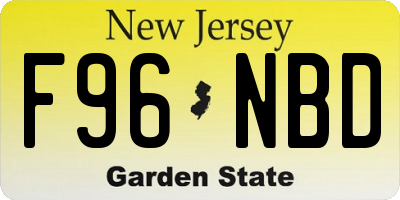 NJ license plate F96NBD