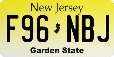 NJ license plate F96NBJ