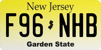 NJ license plate F96NHB