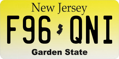 NJ license plate F96QNI